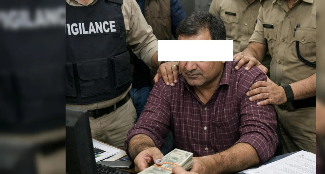 हरिद्वार में विजिलेंस का बड़ा धमाका: GST दफ्तर में रिश्वत लेते रंगे हाथ पकड़ा गया कर्मी, VAT सेटल करने के नाम पर मांग रहा था ₹1.20 लाख